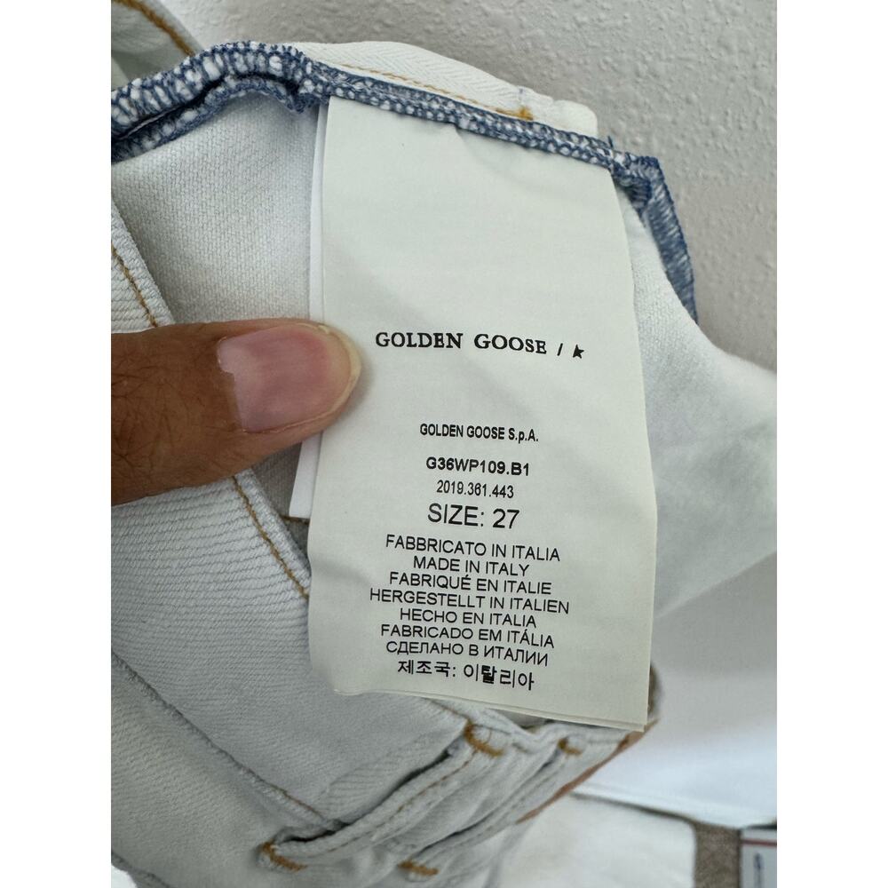 Golden Goose Zoey Bleached Denim Shorts NWT Size 27 - Picture 4 of 6